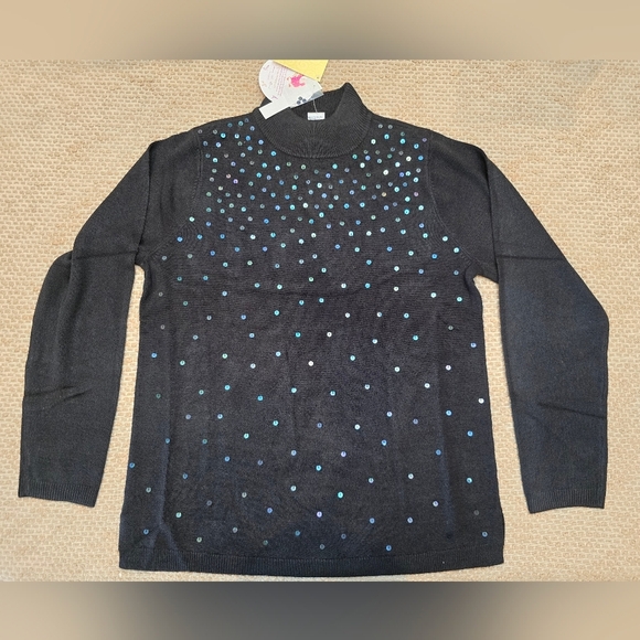 quacker factory Blouse Black Size Small - Picture 6 of 11